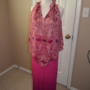 Ana XS Maxi Skirt and Belle and Sky Sheer Blouse